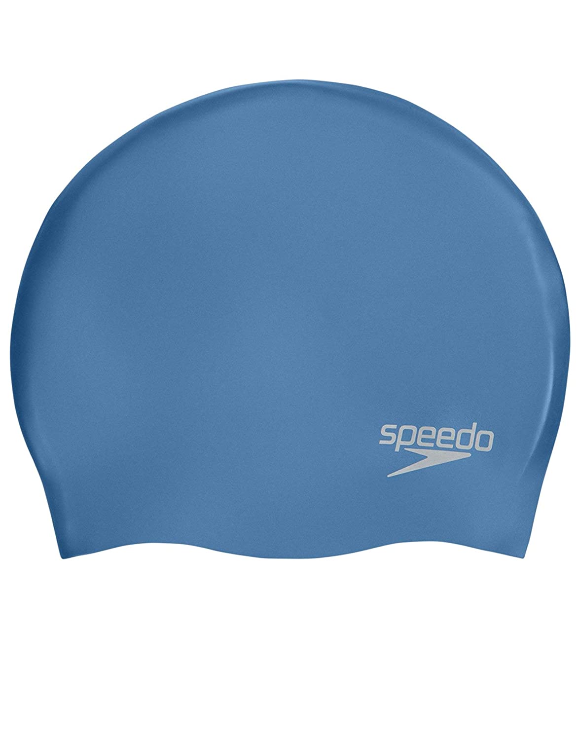 Speedo Molded Silicone Cap For Unisex-Adult (Size: 1Sz,Color: Blue/Silver) - Best Price online Prokicksports.com
