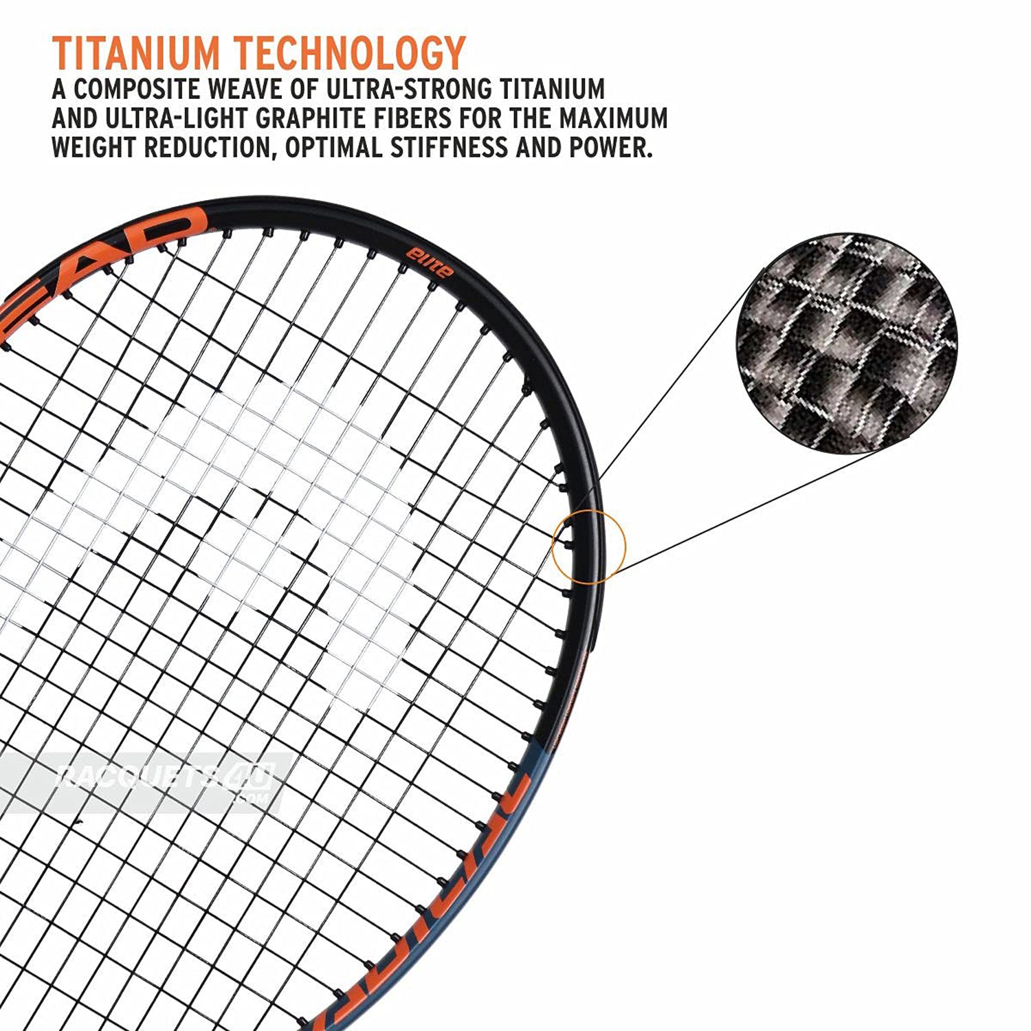 HEAD Radical Elite Graphite Strung Tennis Racquet ,4/3-8 - Best Price online Prokicksports.com