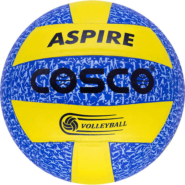 Cosco Aspire Volleyball, Yellow/Blue - Size 4 (Yellow/Blue - Pack of 24)