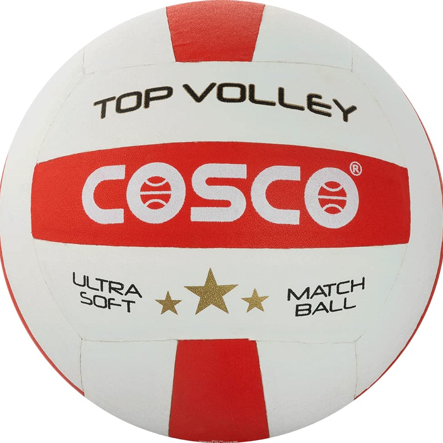 Cosco Top Volley Volleyball, White/Red -Size 4 - Best Price online Prokicksports.com