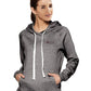 Prokick Women's Cotton Sporty Sweatshirt/Hoodie - Dark Grey - Best Price online Prokicksports.com