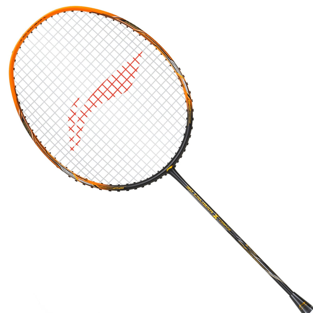 Li-Ning 3D Calibar X Drive Unstrung Badminton Racquet – G6, 82g, Dark Grey/Gold | Lightweight Head-Heavy Racquet for Advanced Players | Power, Speed & Control - Best Price online Prokicksports.com