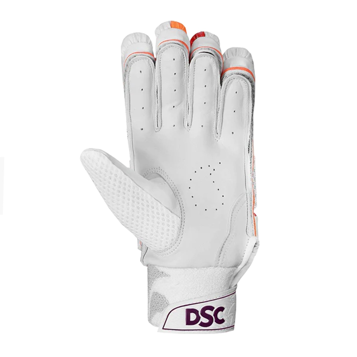 DSC Intense Shoc RH Batting Gloves , White/Red/Orange - Best Price online Prokicksports.com