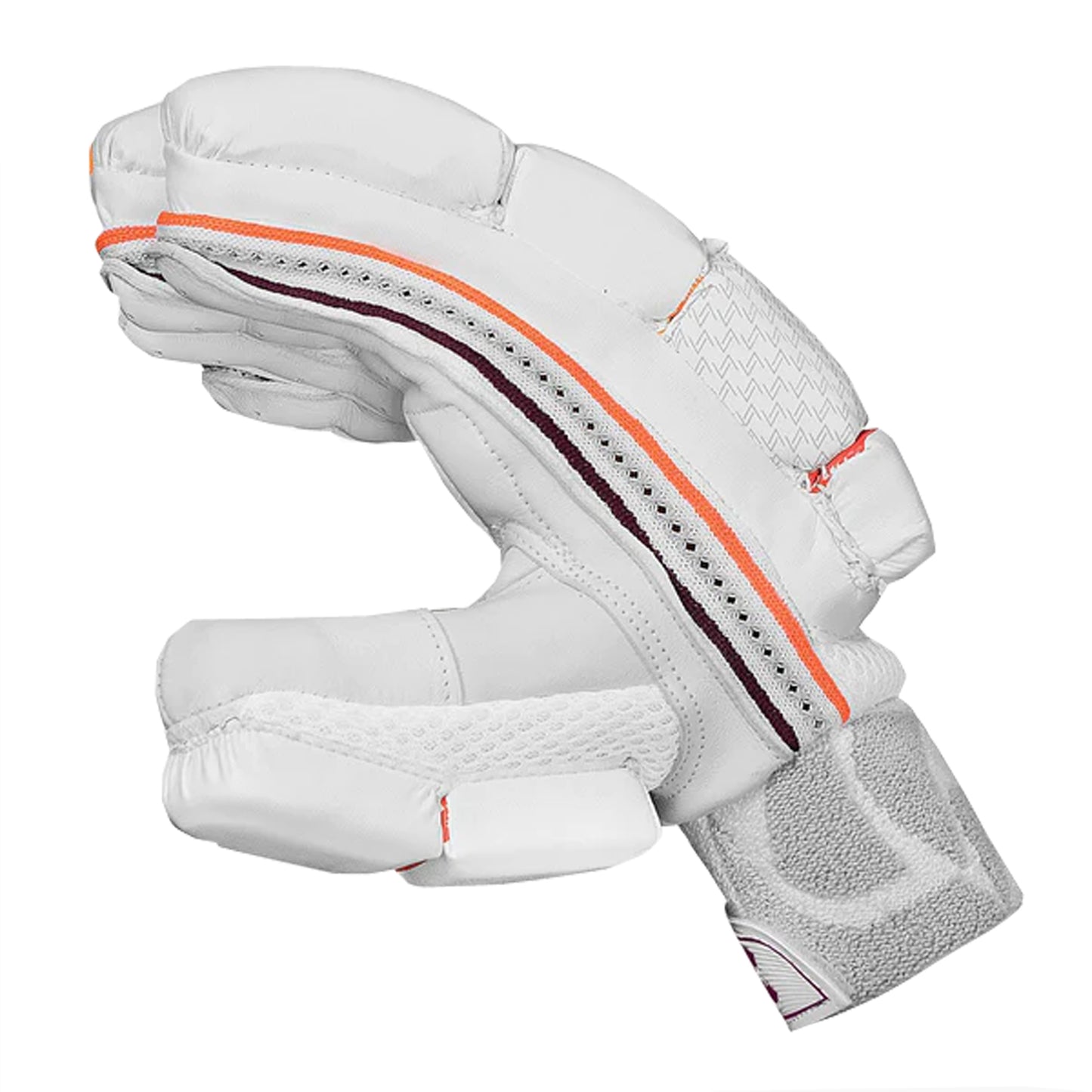DSC Intense Shoc RH Batting Gloves , White/Red/Orange - Best Price online Prokicksports.com