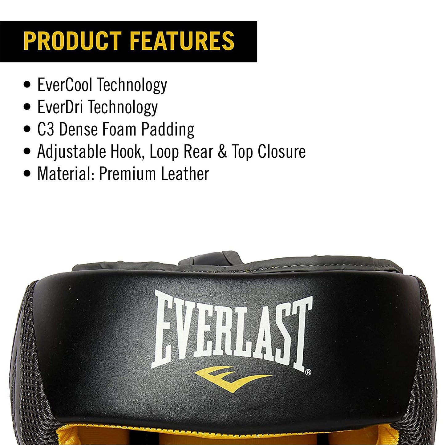 Everlast Evercool Headguard 40, Black - Best Price online Prokicksports.com