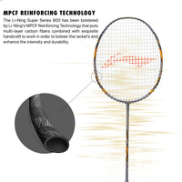 Li-Ning Super Series SS900 Strung Badminton Racquet -Grey/Copper - Best Price online Prokicksports.com