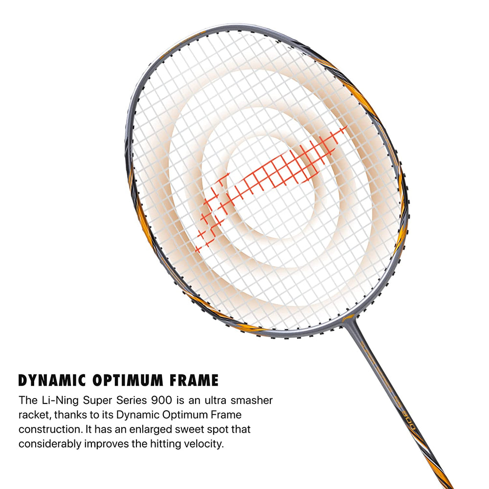 Li-Ning Super Series SS900 Strung Badminton Racquet -Grey/Copper - Best Price online Prokicksports.com