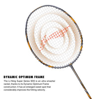 Li-Ning Super Series SS900 Strung Badminton Racquet -Grey/Copper - Best Price online Prokicksports.com