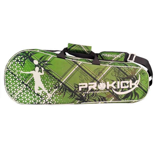 Prokick Badminton Kitbag with Double Zipper Compartments - Green Graffiti
