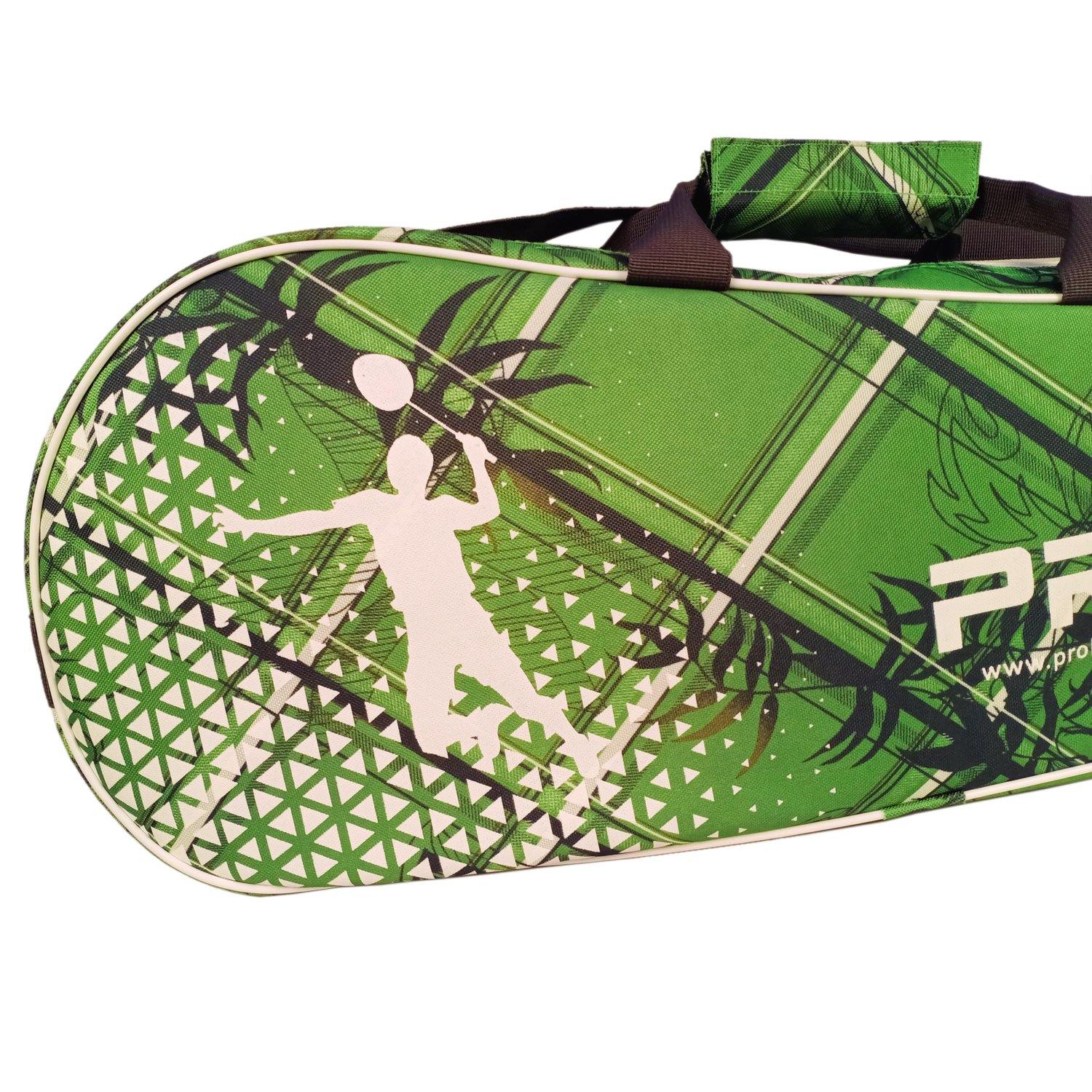Prokick Badminton Kitbag with Double Zipper Compartments - Green Graffiti - Best Price online Prokicksports.com