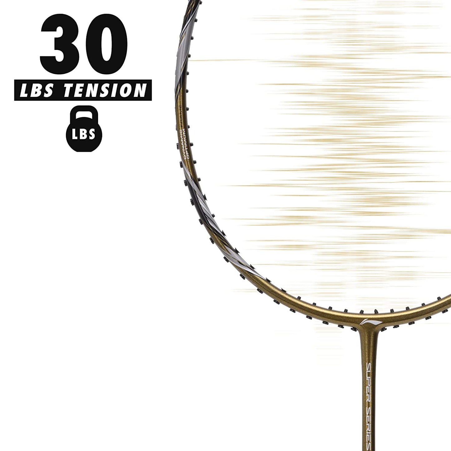 Li-Ning Super Series SS900 Strung Badminton Racquet - Olive Gold/Grey - Best Price online Prokicksports.com