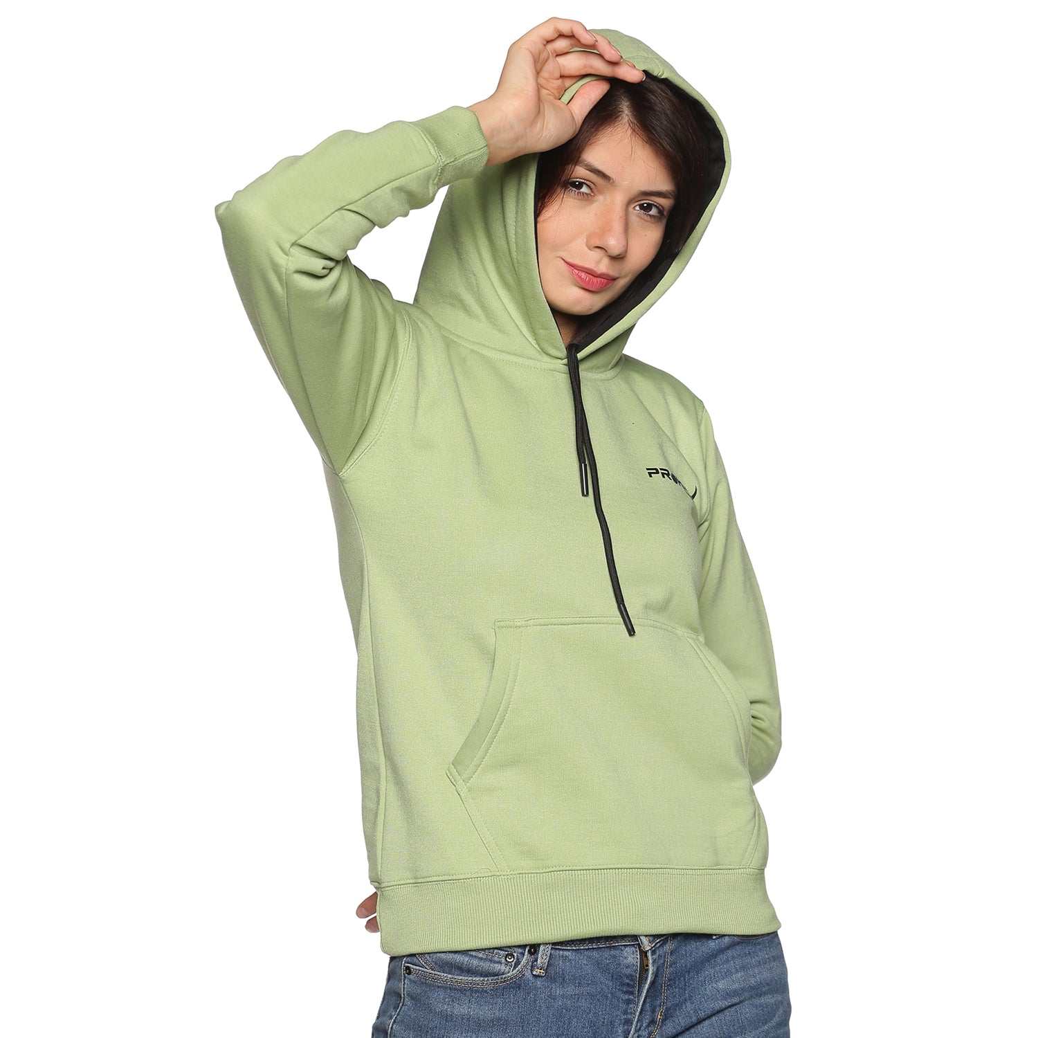 Prokick Sports Women Hooded Sweat Shirt , Green - Best Price online Prokicksports.com