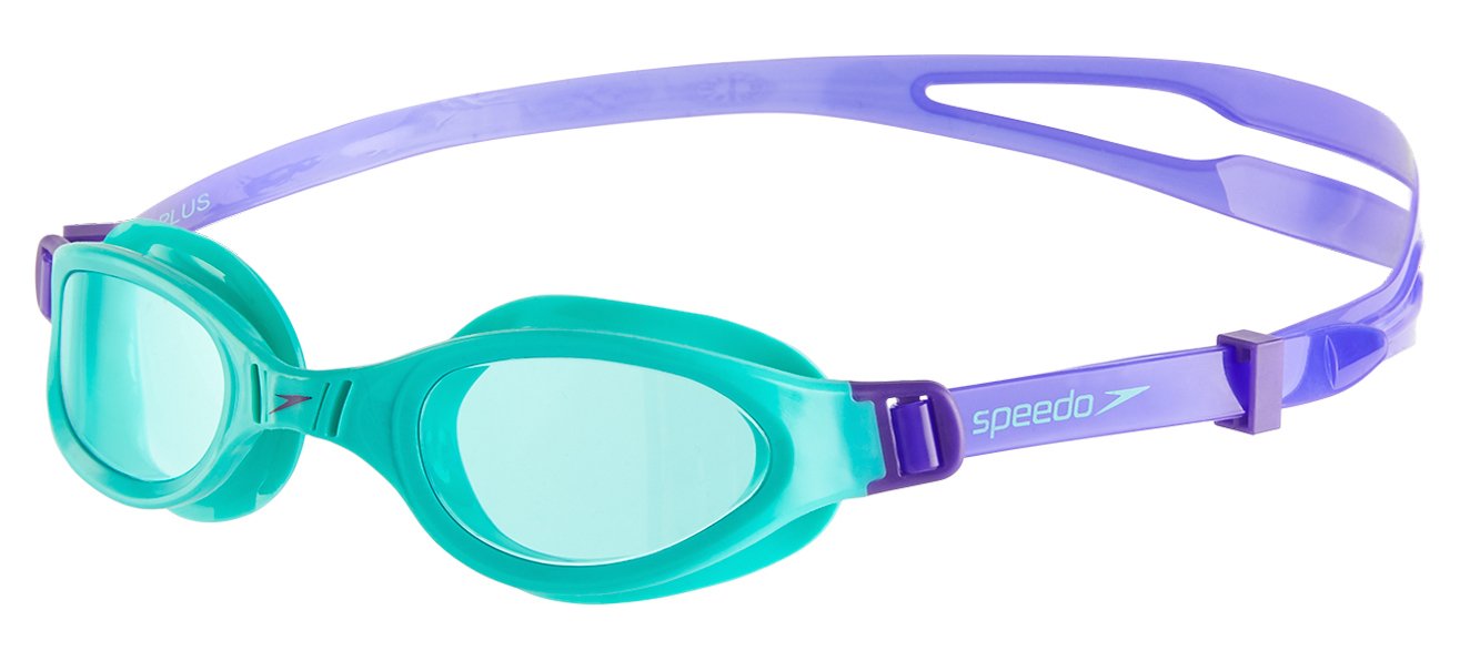 Speedo Junior Futura Plus Swimming Goggles (Purple (Purple)/Green) - Best Price online Prokicksports.com