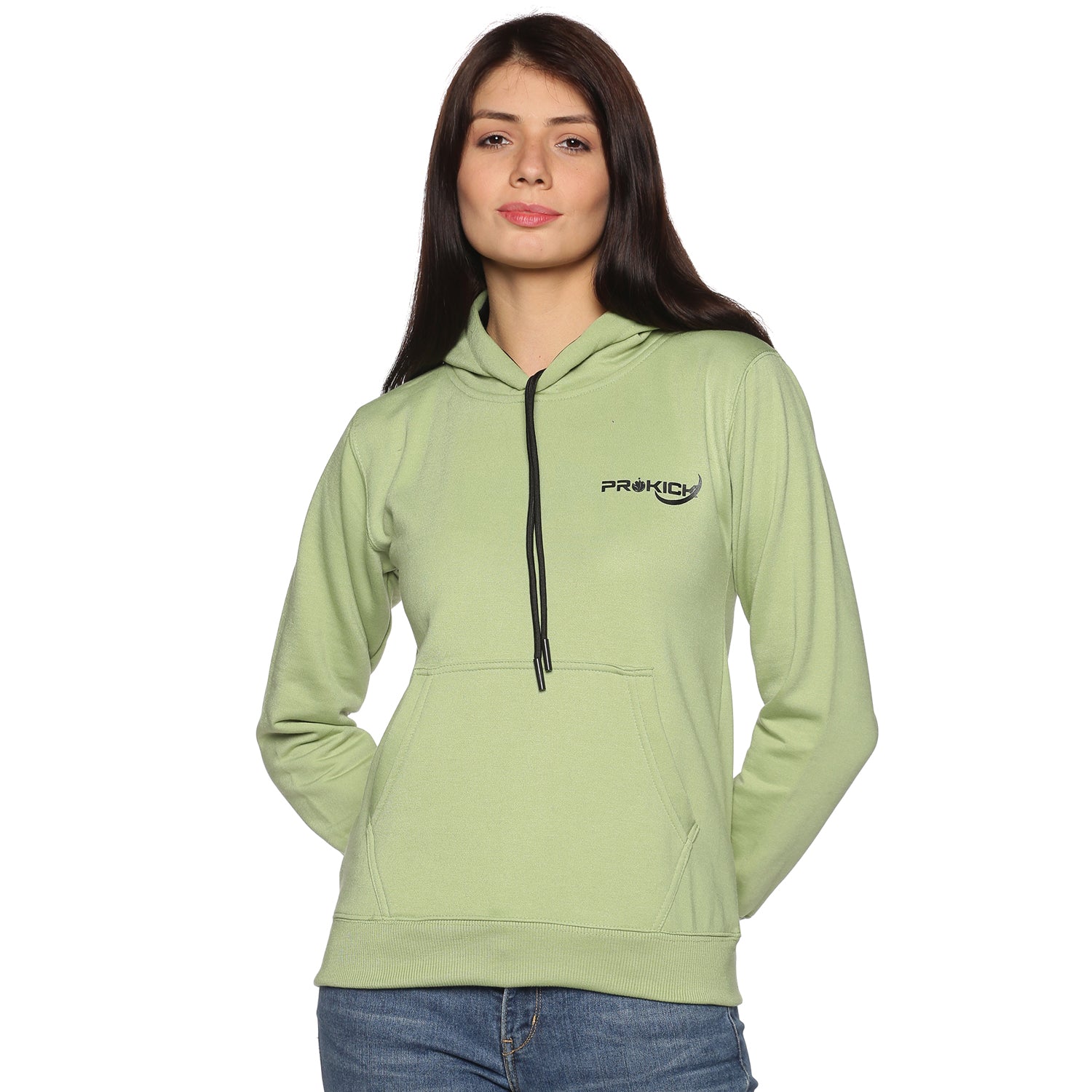 Prokick Sports Women Hooded Sweat Shirt , Green - Best Price online Prokicksports.com