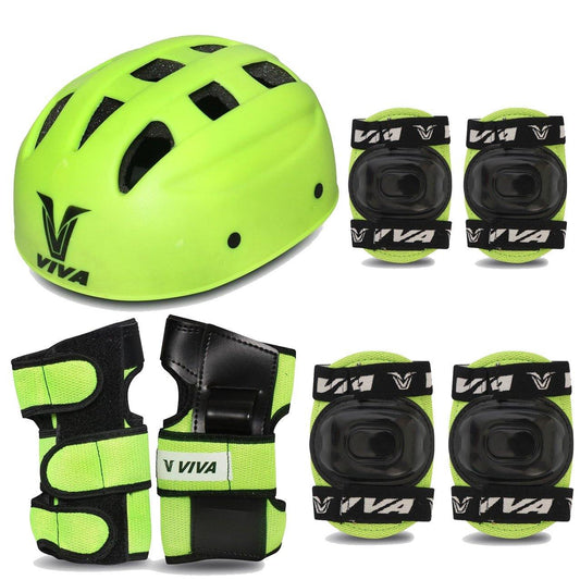 Viva 4 in 1 Protective Set for Skating and Cycling (Green) - Best Price online Prokicksports.com