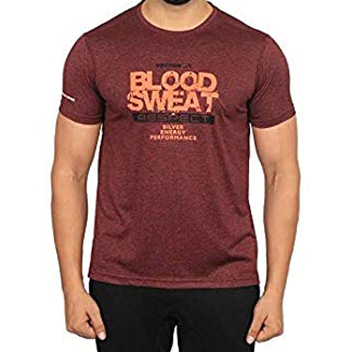 Vector X Silver-Energy-W Polyester Gym T-Shirts (Wine) - Best Price online Prokicksports.com
