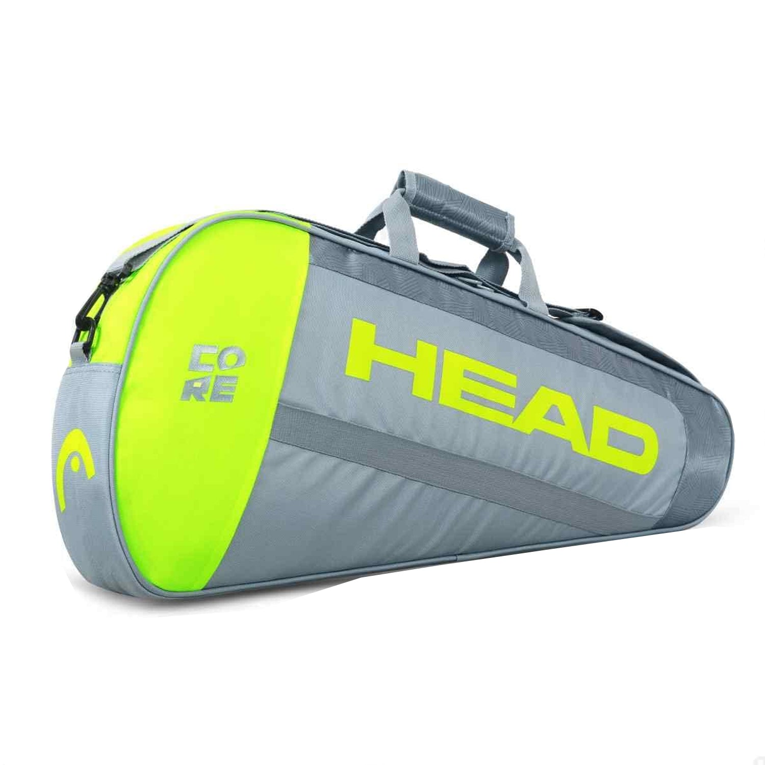 Head Core 6R Combi Tennis Kit Bag, Grey/Neon Yellow - Best Price online Prokicksports.com