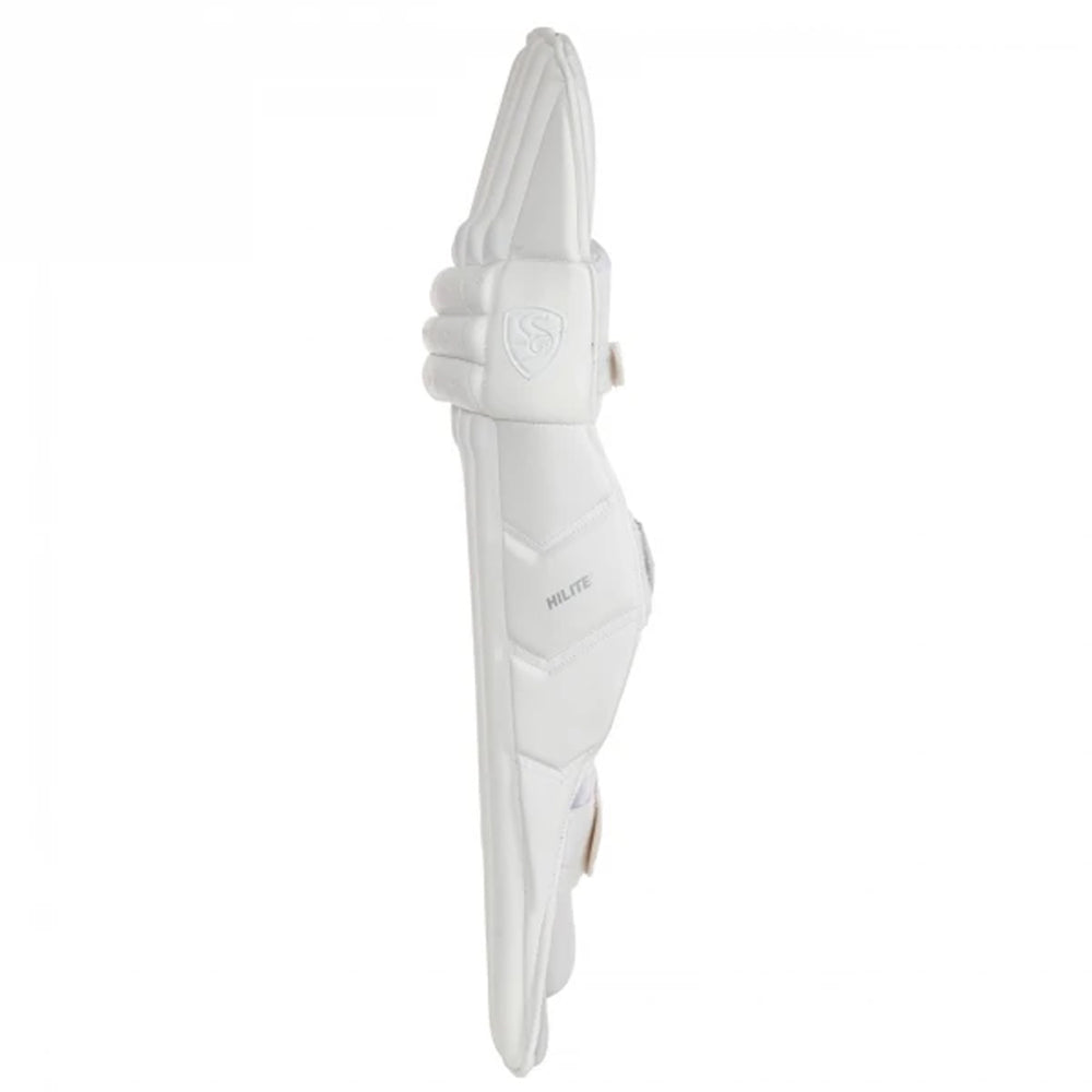 SG Hilite White RH Batting Legguard- Lightweight Protection for Right-Handed Batters - Best Price online Prokicksports.com