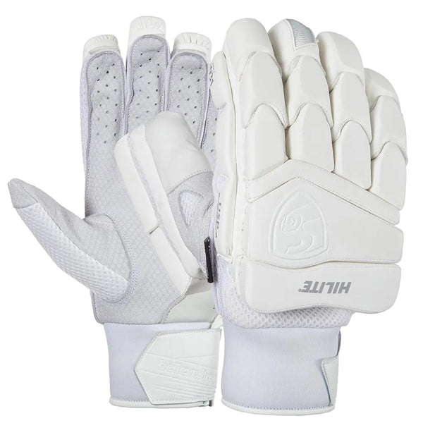 SG Hilite White Batting Gloves - Left Hand