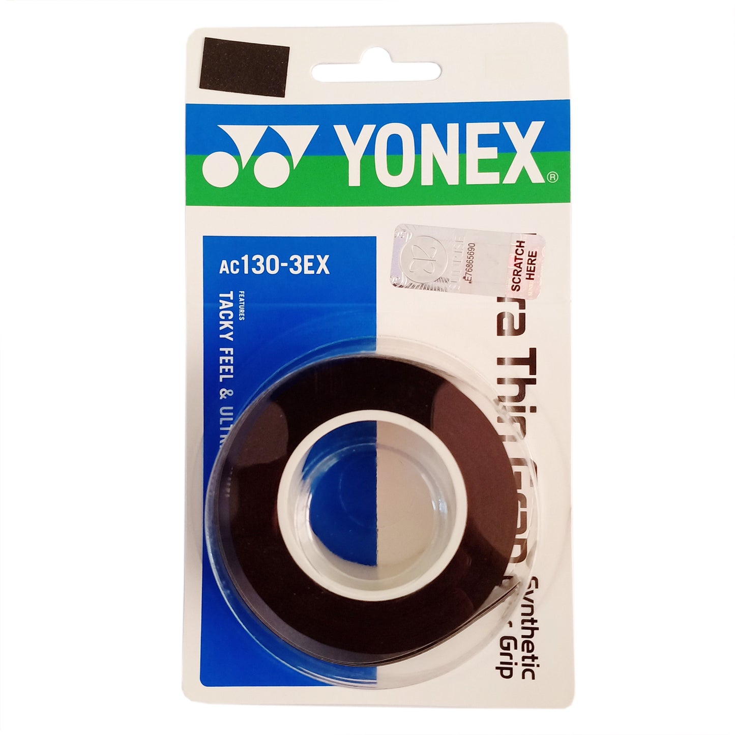 Yonex AC130-3EX Ultra Thin GRAP Synthetic Badminton Over Grip - Best Price online Prokicksports.com