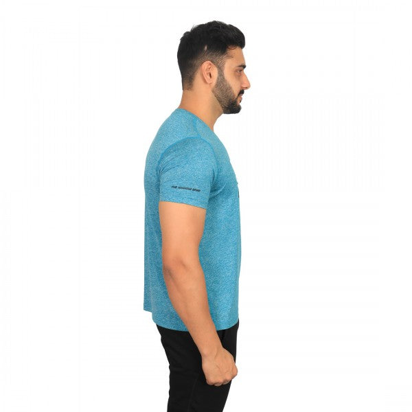 Vector X Silver-Energy-T Polyester Gym T-Shirts (Turquoise) - Best Price online Prokicksports.com