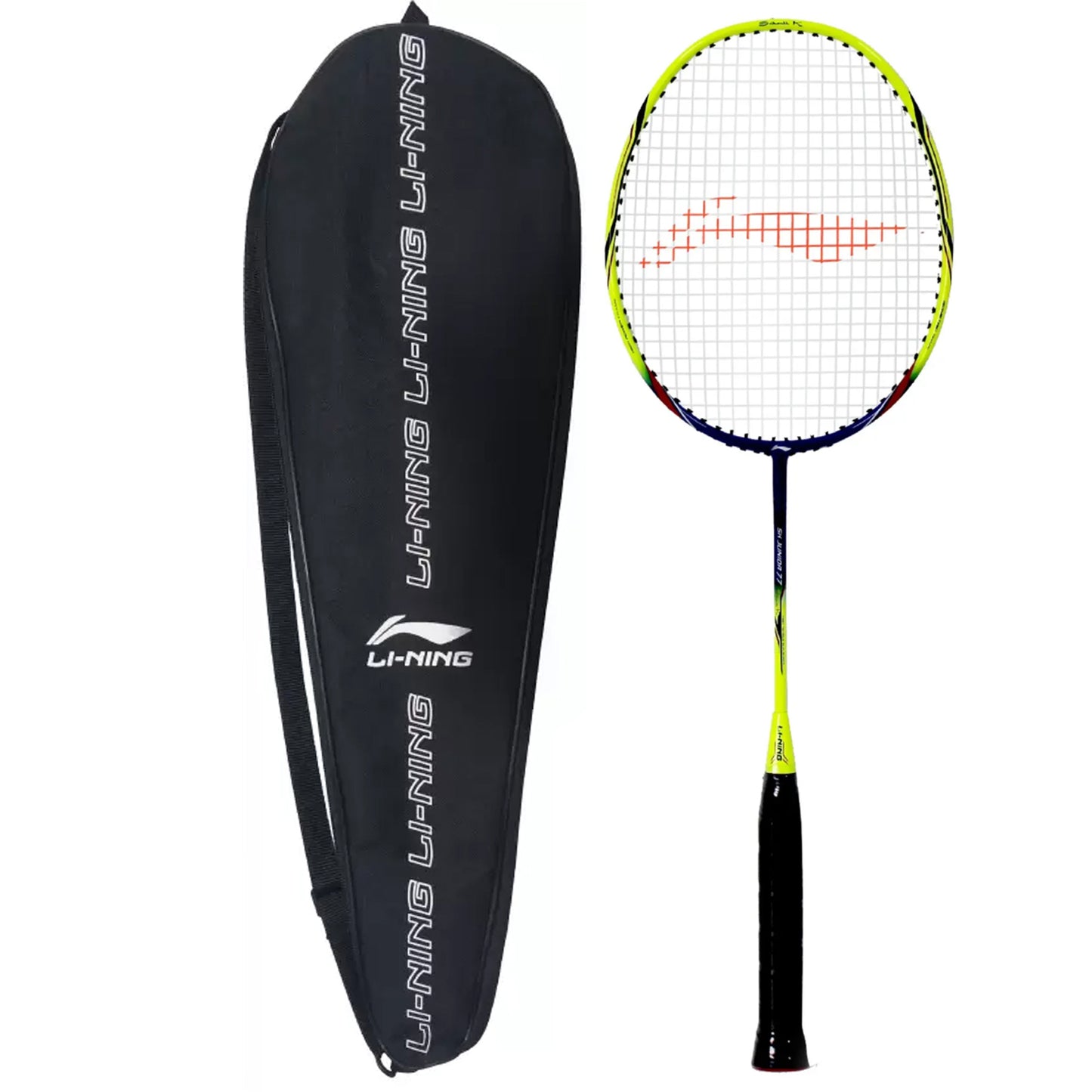 Li-Ning AYPP496-5 SK Junior 77 Strung Badminton Racquet with Fullcover - Lime/Blue - Best Price online Prokicksports.com