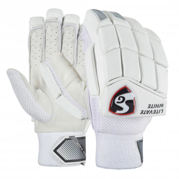 SG Litevate White Batting Gloves - Right Hand - Best Price online Prokicksports.com