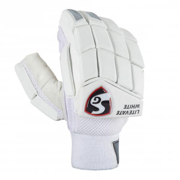 SG Litevate White Batting Gloves - Right Hand - Best Price online Prokicksports.com