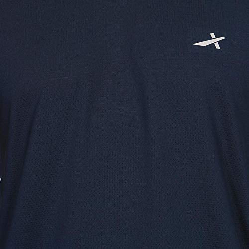 Vector X Sweat Control Men's Round Neck Compression Gym T-Shirt, Navy - Best Price online Prokicksports.com