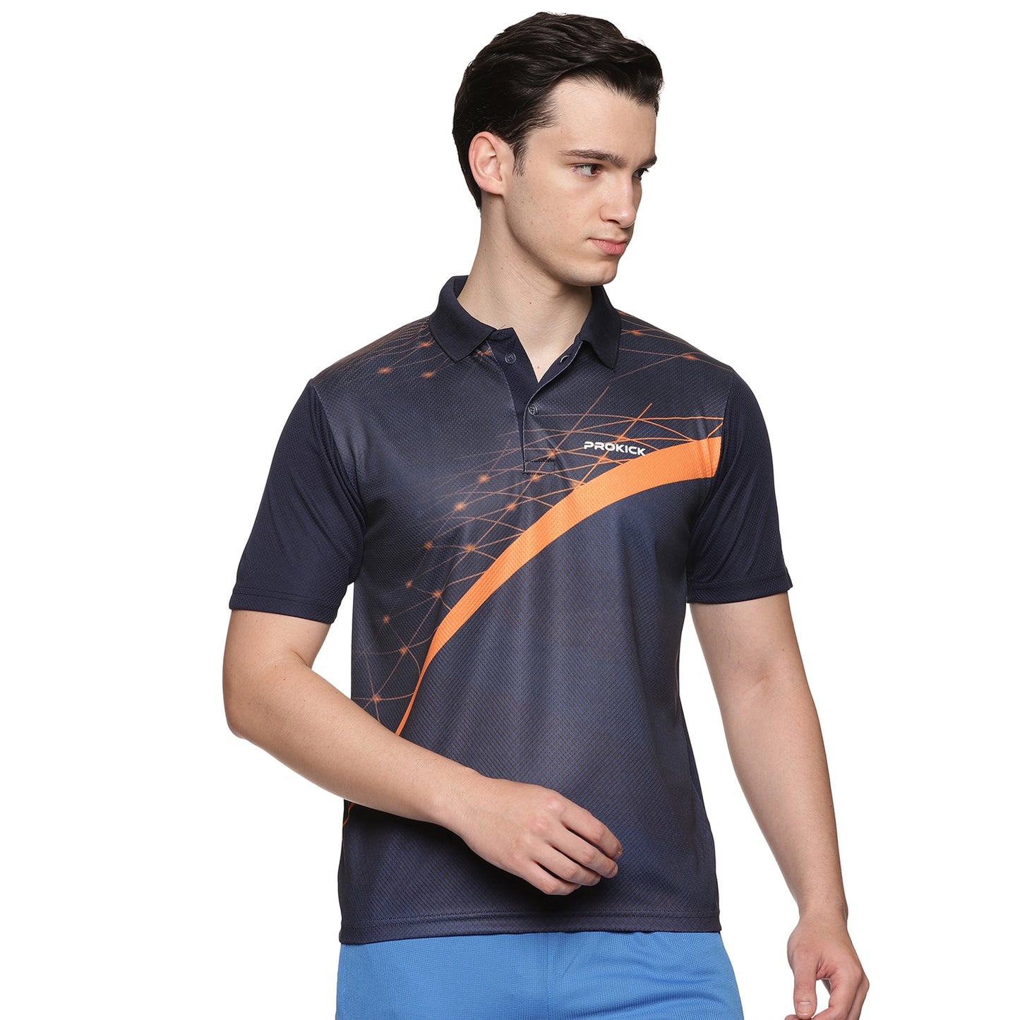 Prokick Sublimation Polo Neck Half Sleeves Badminton T-Shirt - Best Price online Prokicksports.com