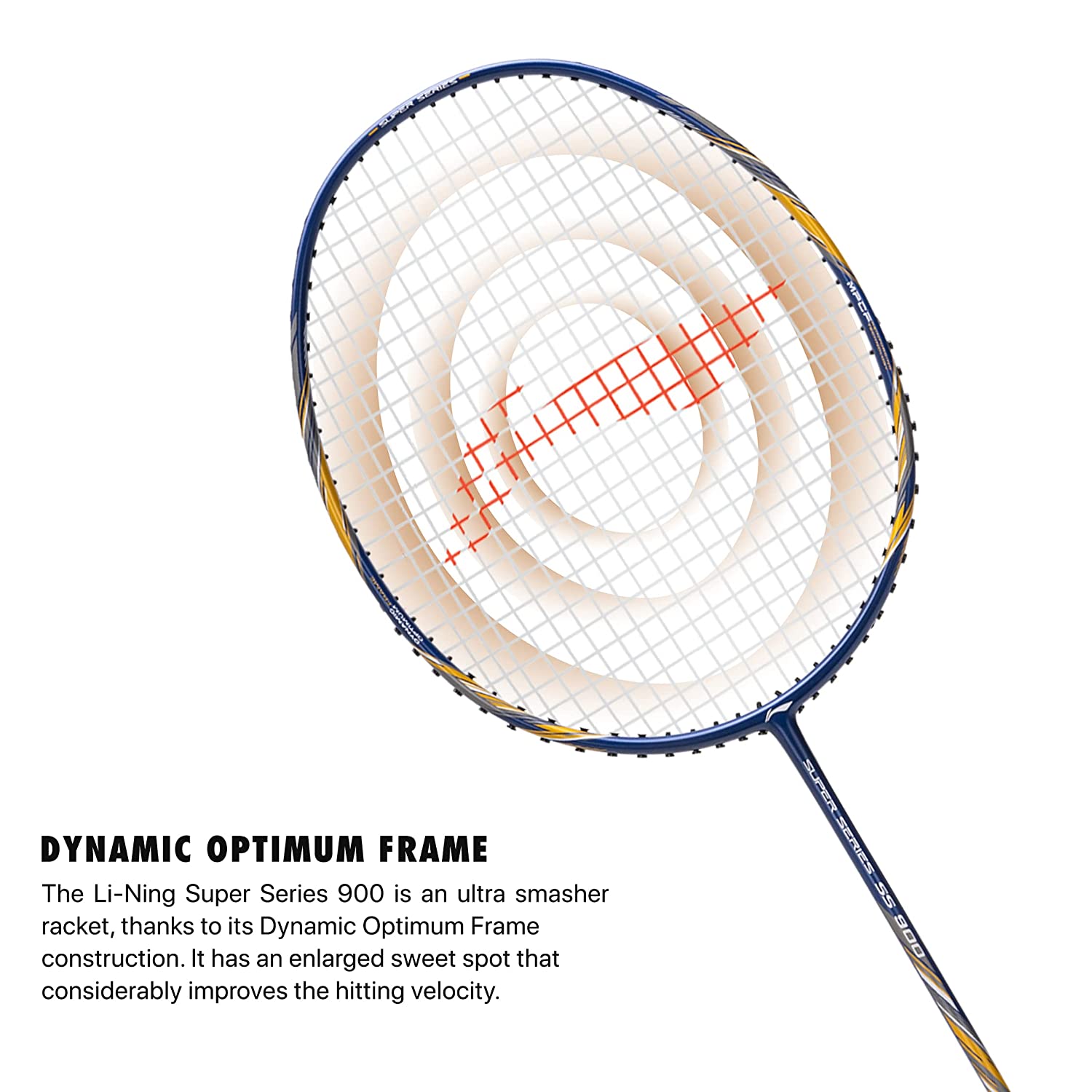 Li-Ning Super Series SS900 Strung Badminton Racquet - Navy/Gold - Best Price online Prokicksports.com