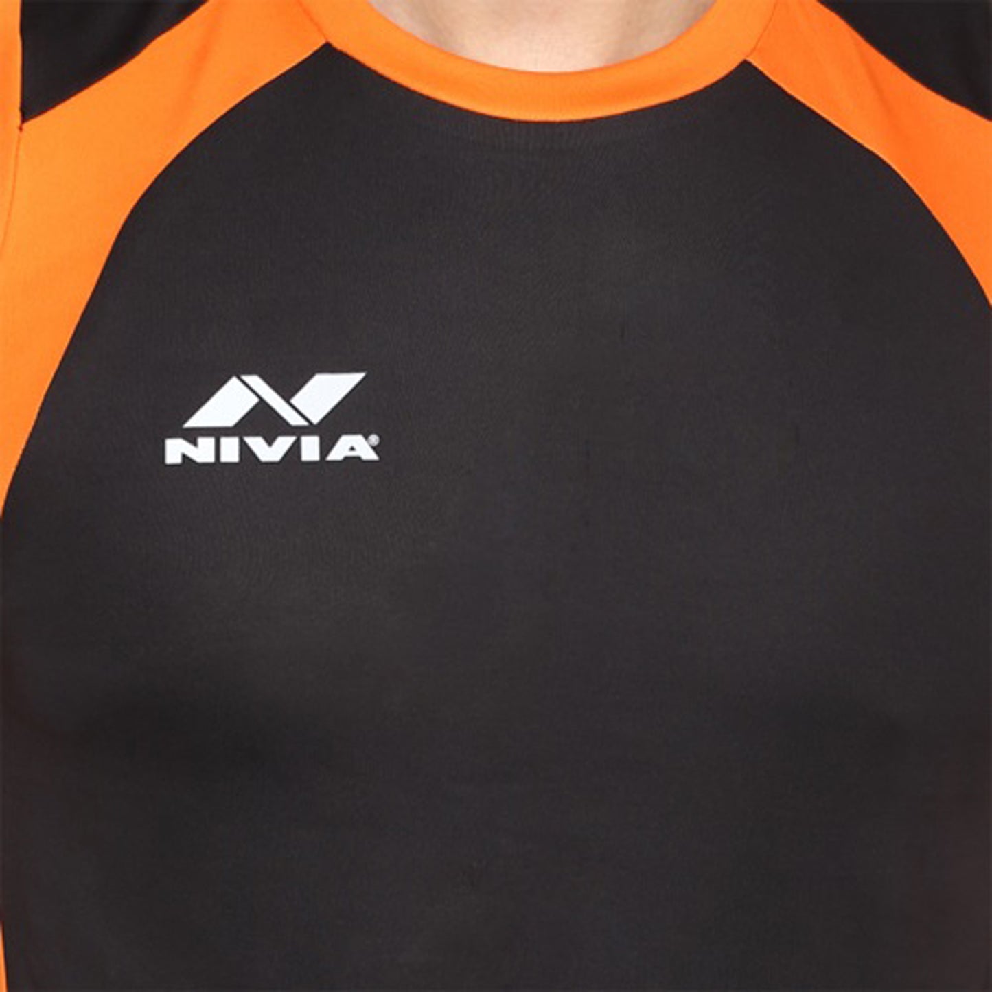 Nivia 2103 Phantom Jersey Set for Men, Black/Orange - Best Price online Prokicksports.com