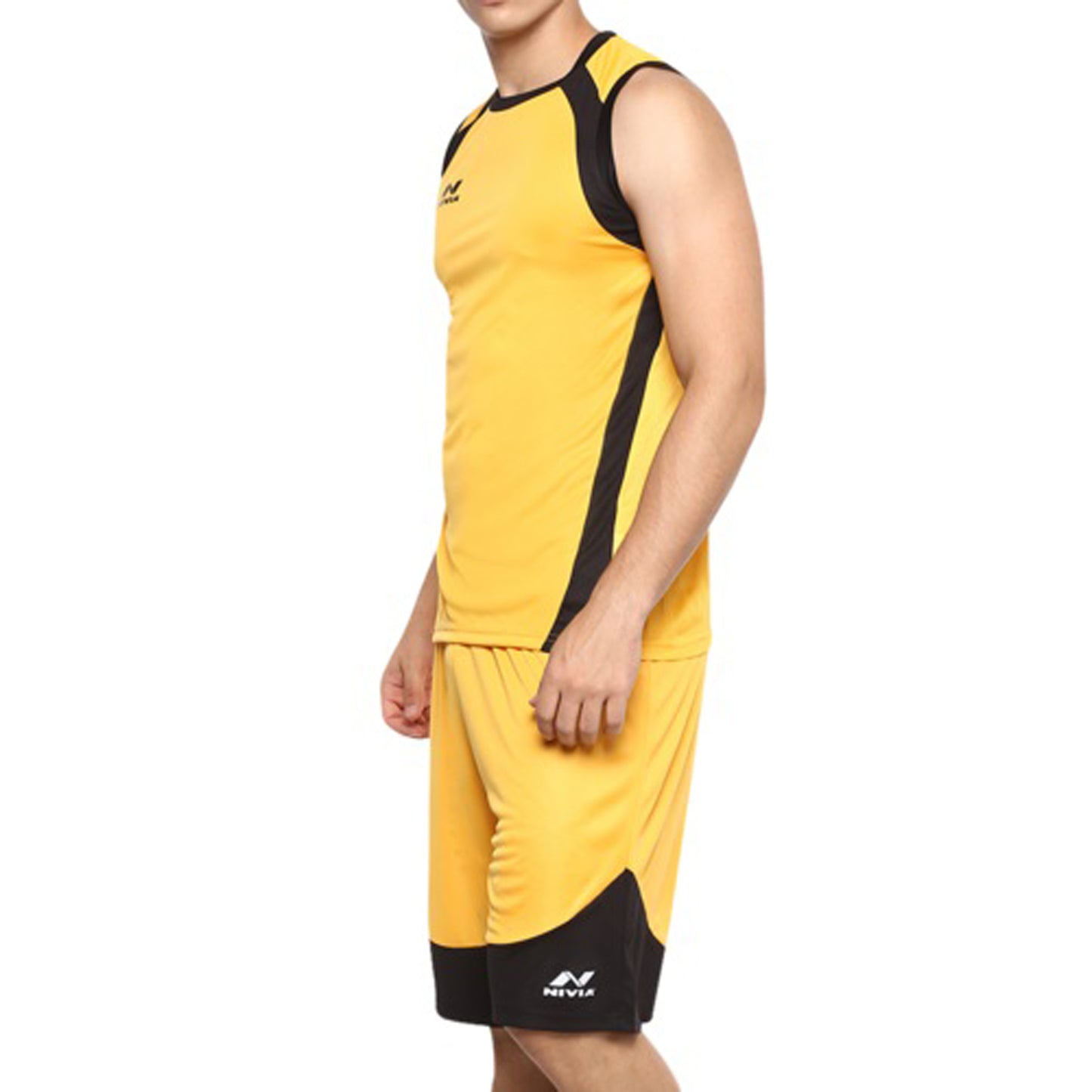 Nivia 2103 Phantom Jersey Set for Men, G.Yellow/Black - Best Price online Prokicksports.com