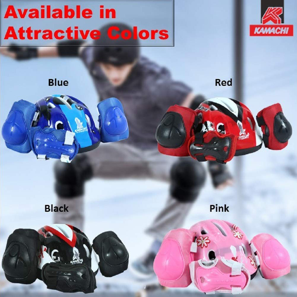 Kamachi PE-44 Skating/Cycling Protection Equipment Set (4 IN 1) - Best Price online Prokicksports.com