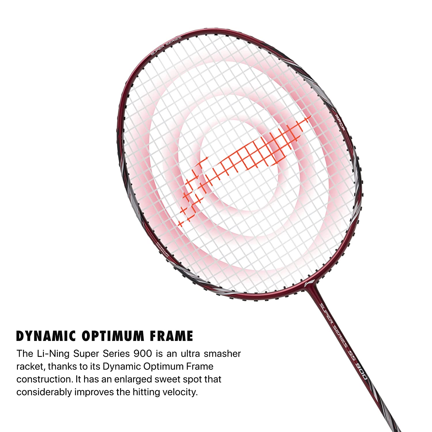 Li-Ning Super Series SS900 Strung Badminton Racquet - Red/Grey - Best Price online Prokicksports.com