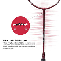 Li-Ning Super Series SS900 Strung Badminton Racquet - Red/Grey - Best Price online Prokicksports.com