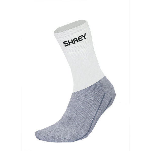Shrey Original Match Socks, Grey/White
