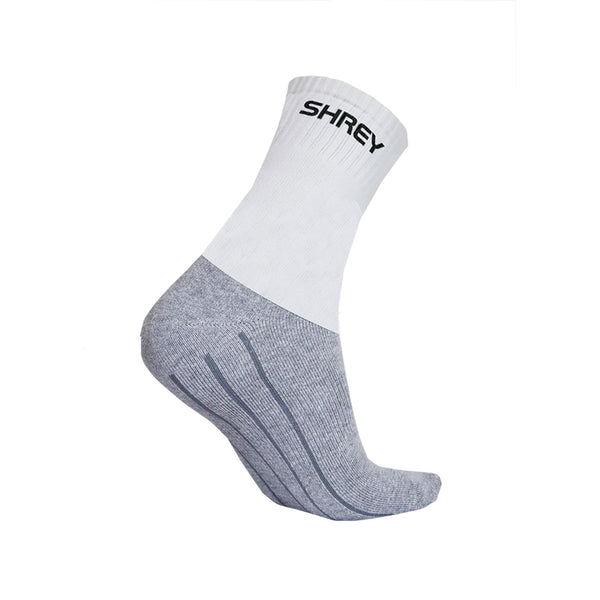 Shrey Original Match Socks, Grey/White