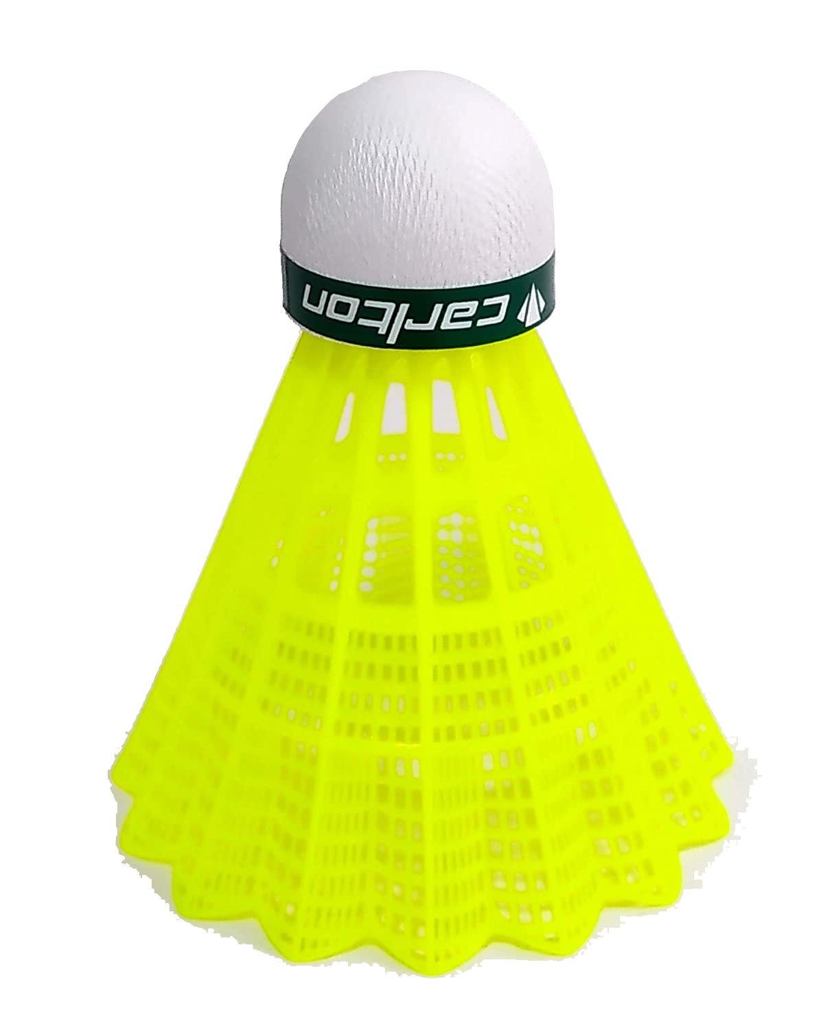 Carlton TE900 Yellow Badminton Shuttlecock (Green Cap) - Best Price online Prokicksports.com