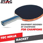 Stag Tec Ninja Table Tennis Racket, Red/Black - Best Price online Prokicksports.com