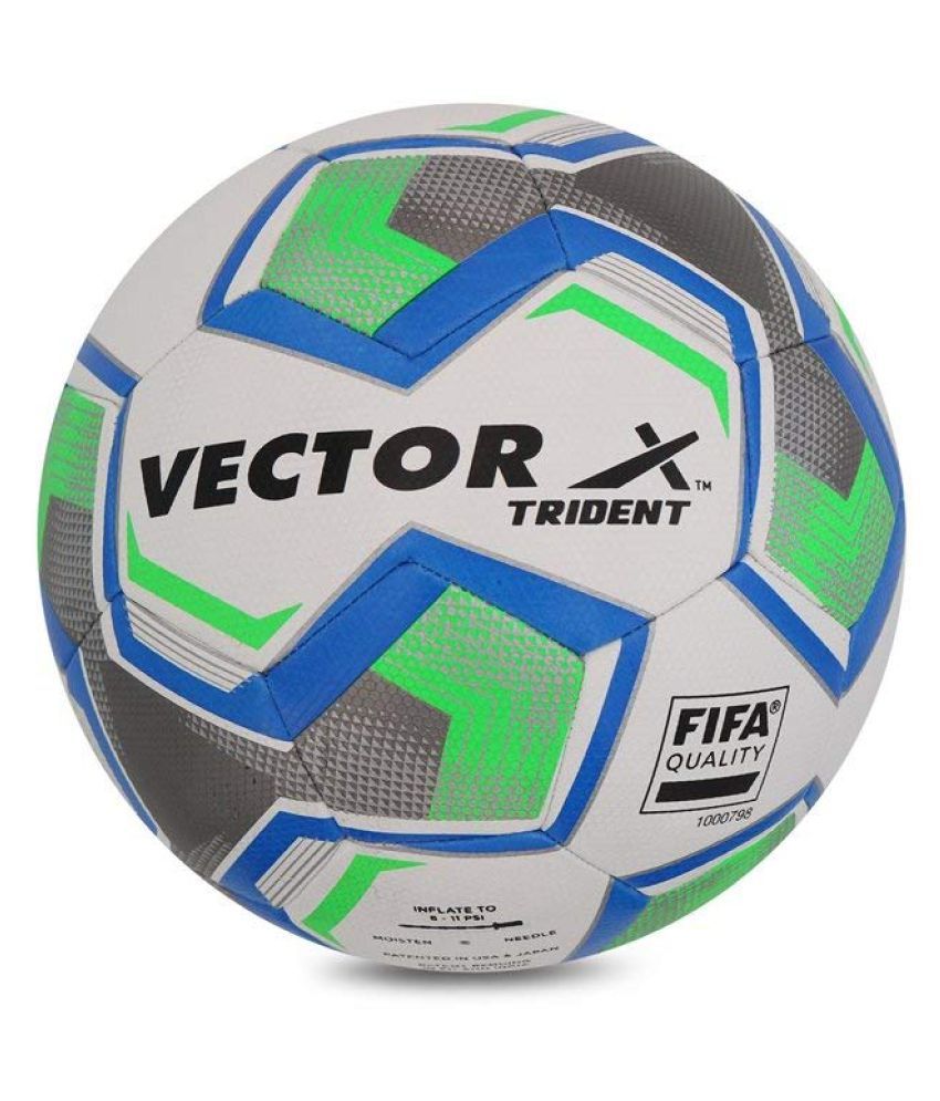 Vector X Thermo Fusion Trident Rubberised Football, (White) Size 5 - Best Price online Prokicksports.com