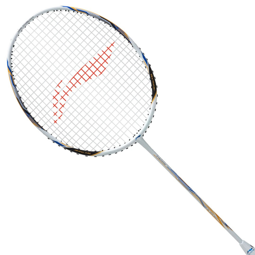 Li-Ning Tectonic 3 R-Series Strung Badminton Racket, White/Gold/Blue (4UIG6) - Best Price online Prokicksports.com