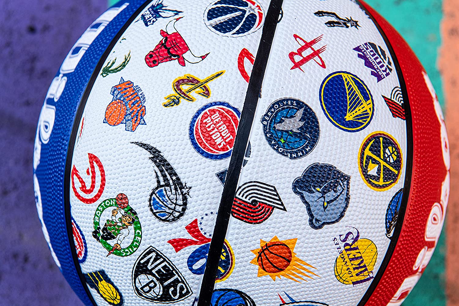 Wilson NBA All Team Basketball, Size 7 (White/Blue/Red) - Best Price online Prokicksports.com