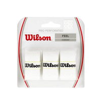 Wilson Pro Perforated Over Grip Pack of 3 - White - Best Price online Prokicksports.com