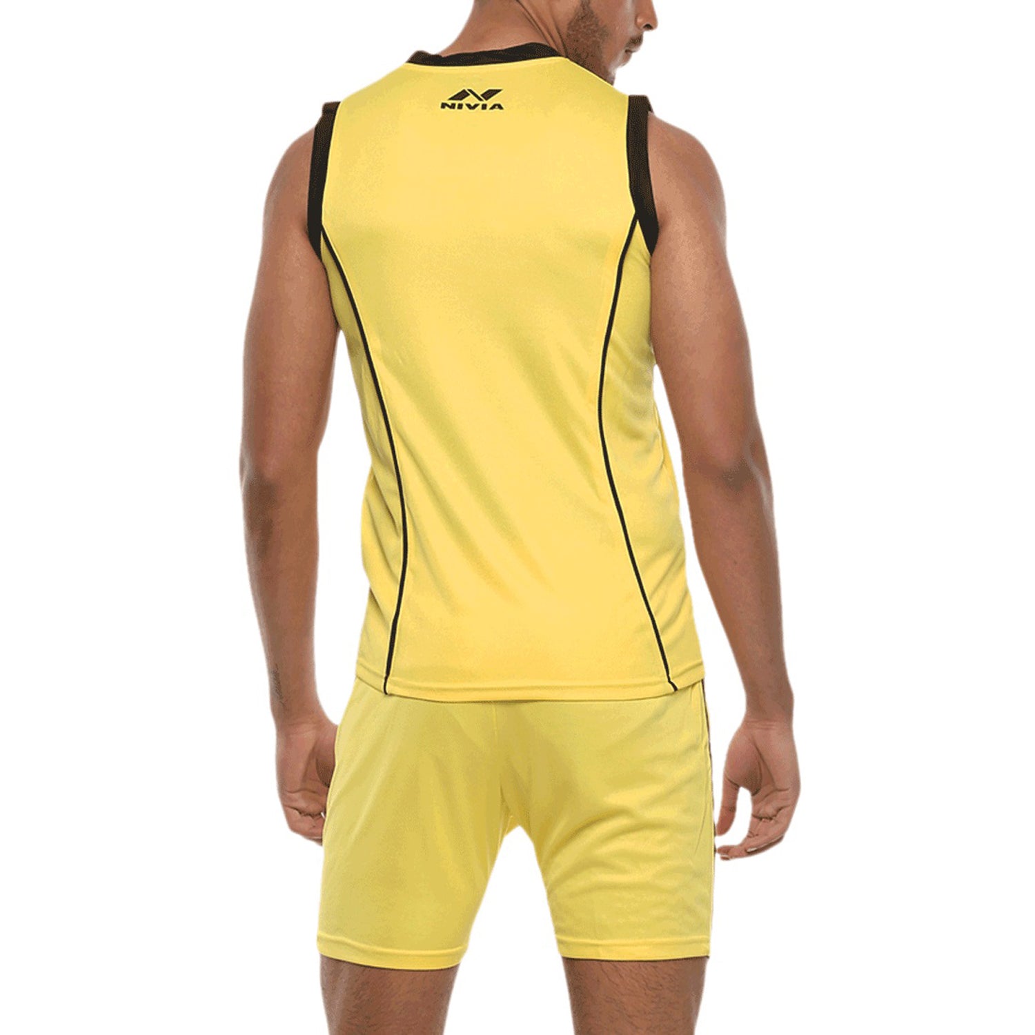 Nivia 2153 Spiral Jersey Set for Men, L.Yellow/Black - Best Price online Prokicksports.com