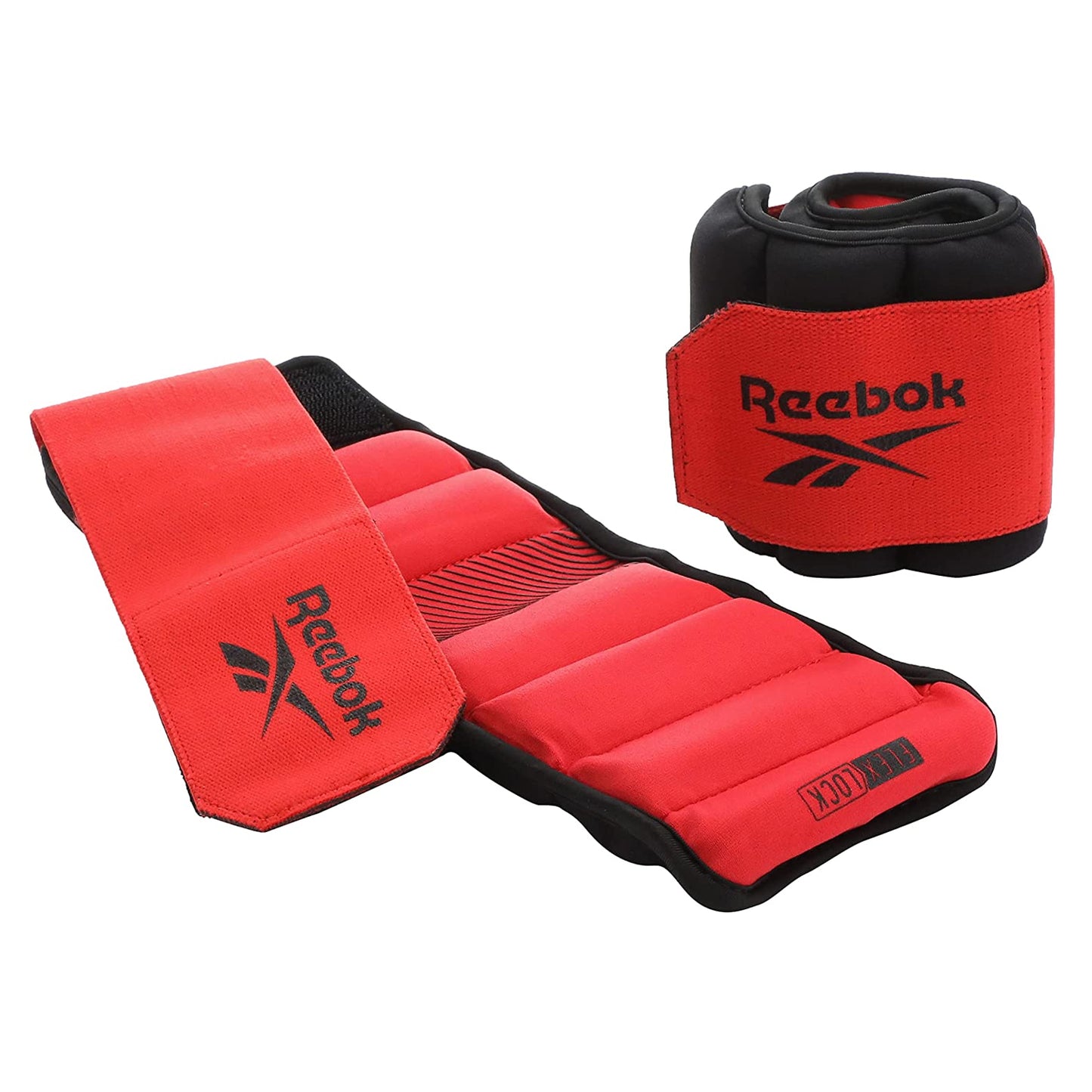 Reebok Flexlock Ankle Weights, Black/Red - Best Price online Prokicksports.com