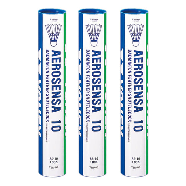 Yonex Aerosensa 10 Badminton Feather Shuttlecock – 12 Pieces (Pack of 3)