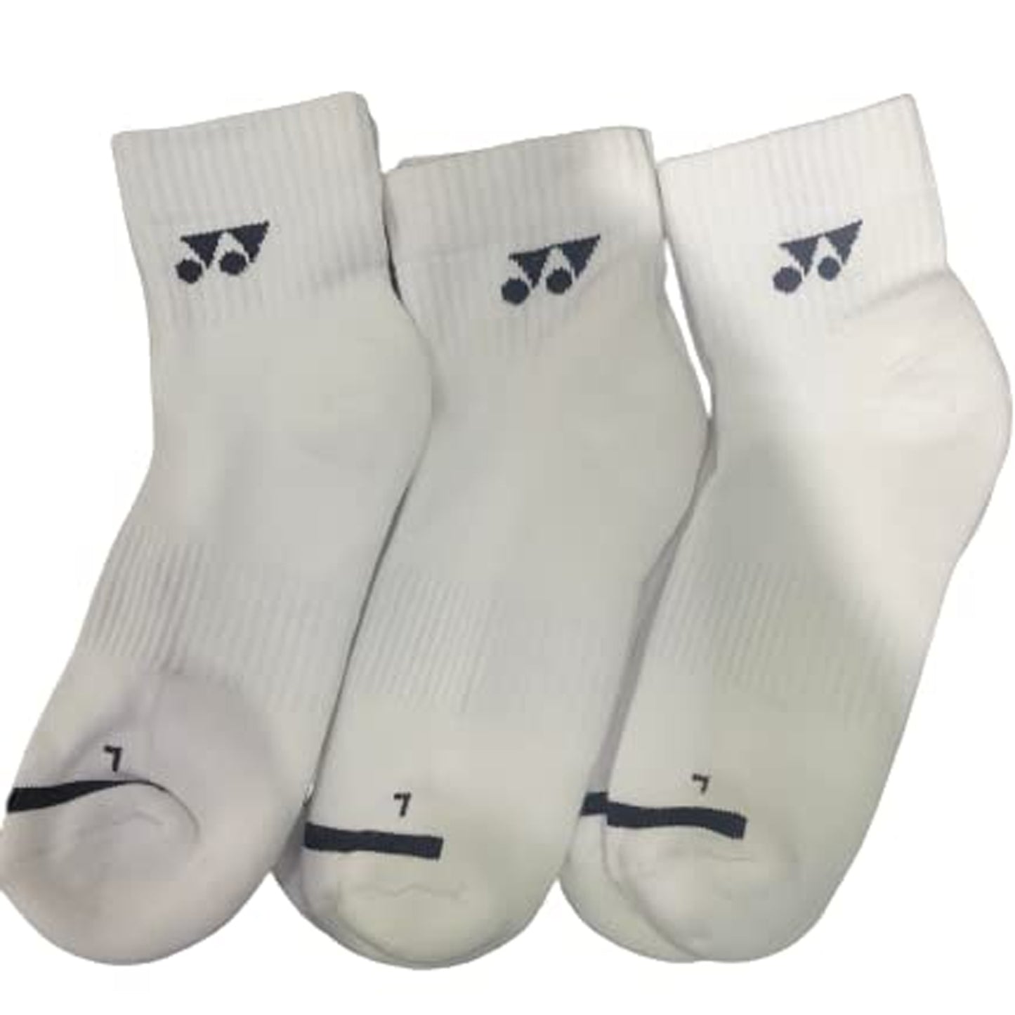 Yonex SKS SIS 2160A Ankle Socks, 3 Pair - All White - Best Price online Prokicksports.com