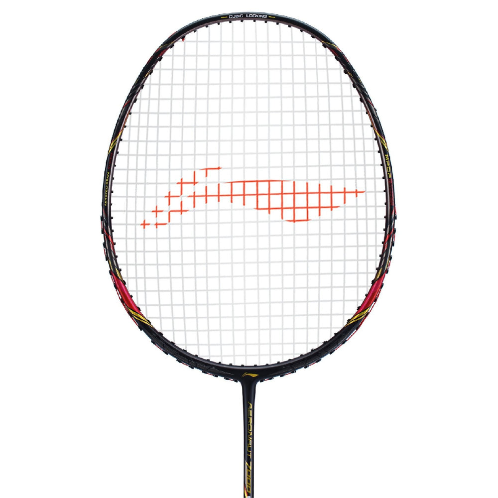 Li-Ning Aeronaut 7000C Combat Badminton Racquet - Black/Red - Best Price online Prokicksports.com