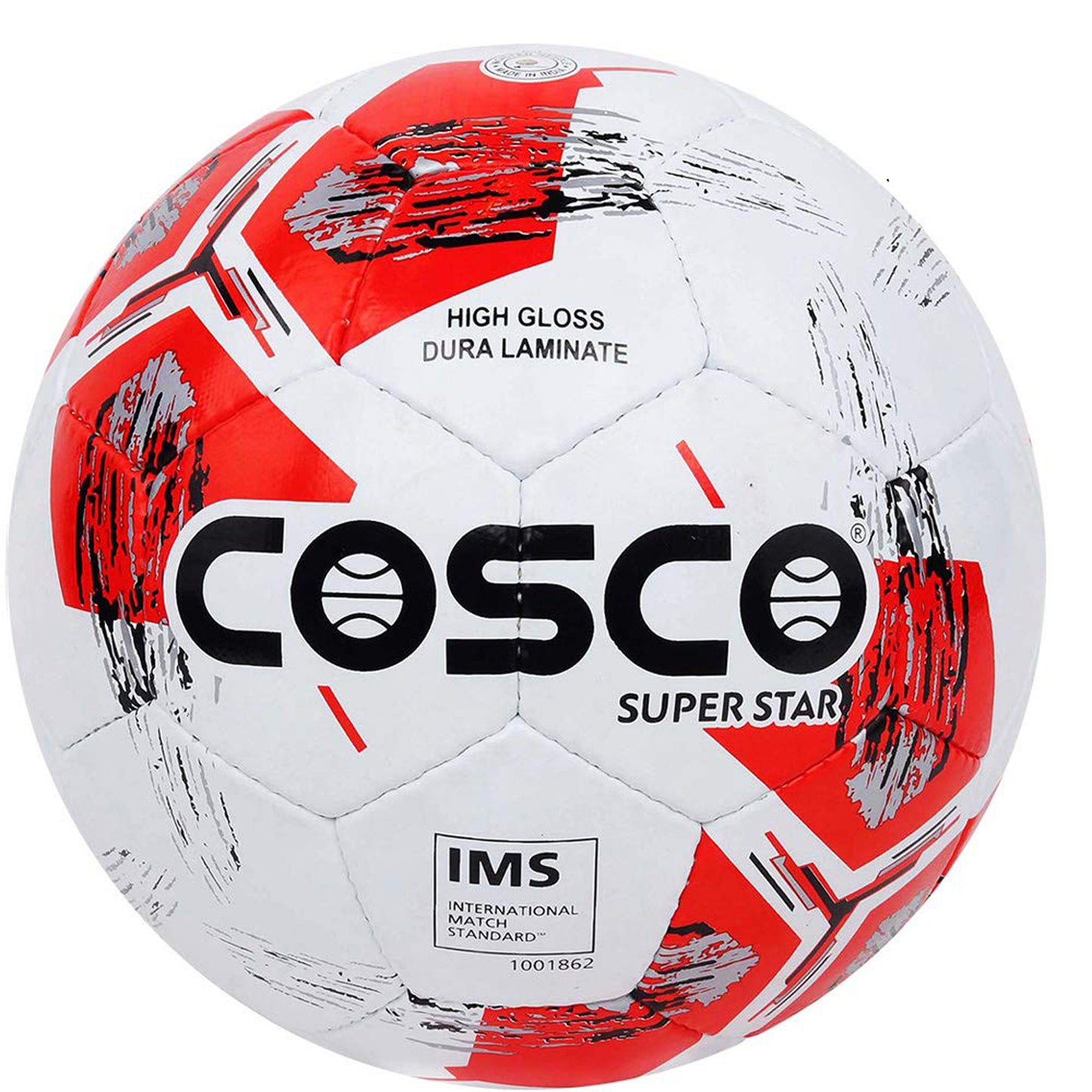 Cosco 14045 Super Star Football, Size 5 - White/Red - Best Price online Prokicksports.com